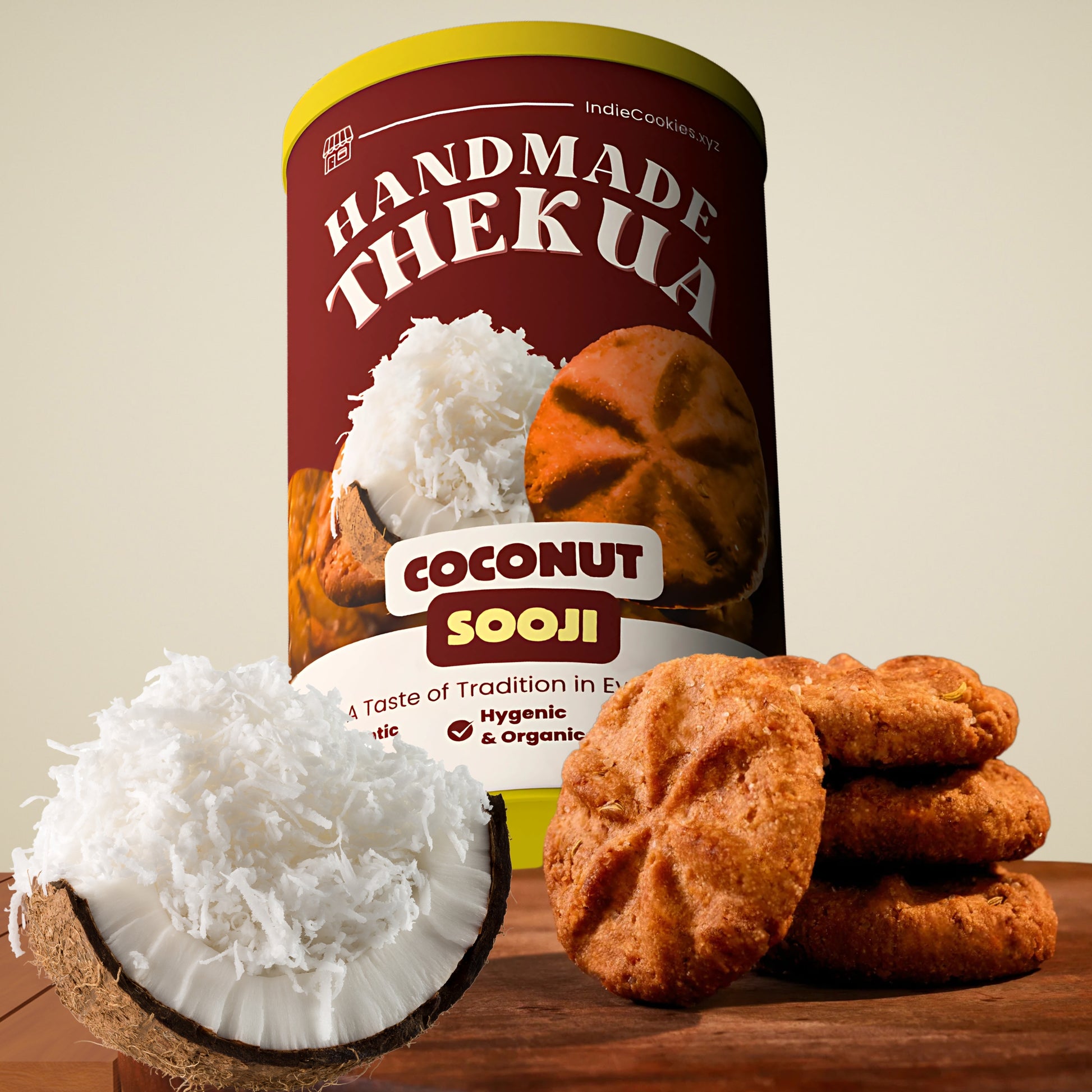 HANDMADE THEKUA COCONUT & SOOJI - 250 gm New pack