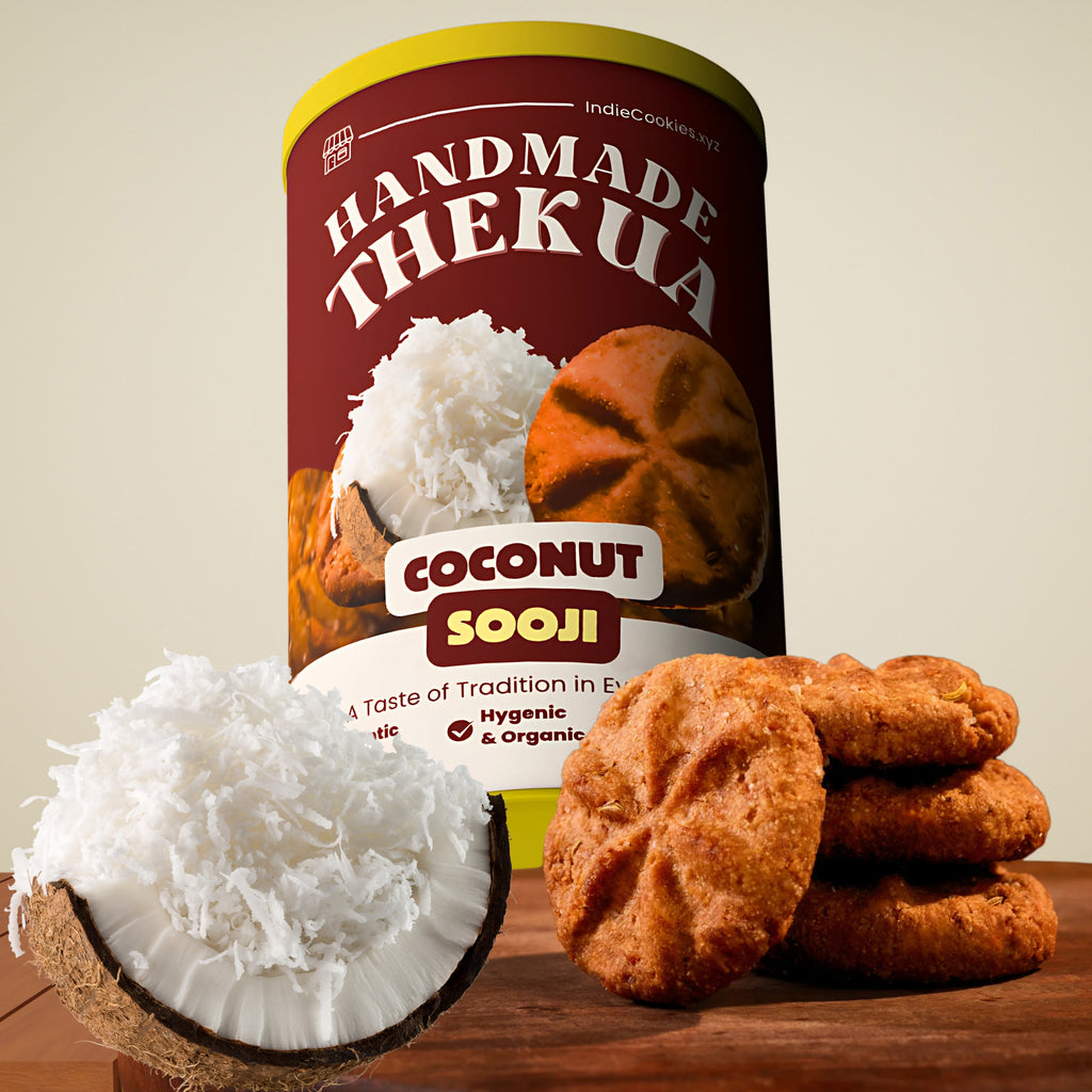 HANDMADE THEKUA COCONUT & SOOJI - 250 gm New pack