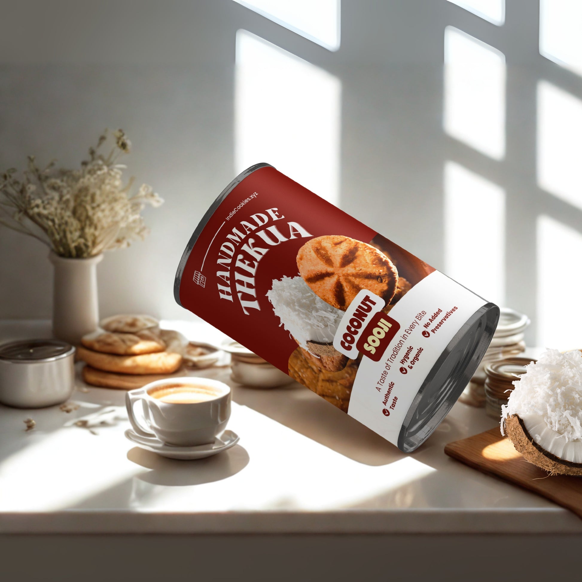 HANDMADE THEKUA COCONUT & SOOJI - 250 gm New pack